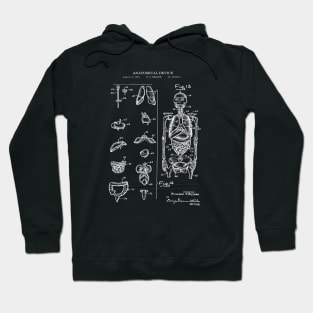 Medical Patent Print - Anatomical Skeleton Hoodie